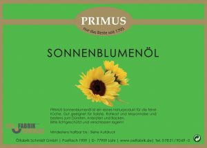 Sonnenblumenöl - PRIMUS